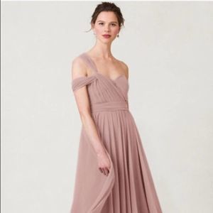 Mira new chiffon  Convertible Champagne dress size 6